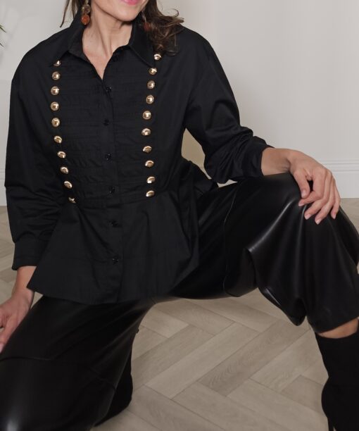 Camisa militar peplum Victoria - Imagen 7