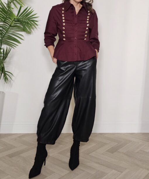 Camisa militar peplum Victoria - Imagen 3