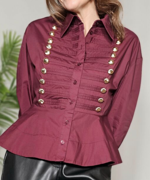 Camisa militar peplum Victoria