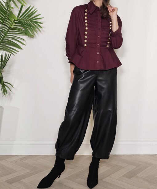 Camisa militar peplum Victoria - Imagen 4