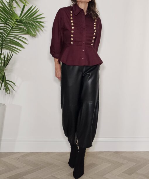 Camisa militar peplum Victoria - Imagen 6