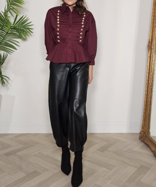 Camisa militar peplum Victoria - Imagen 7