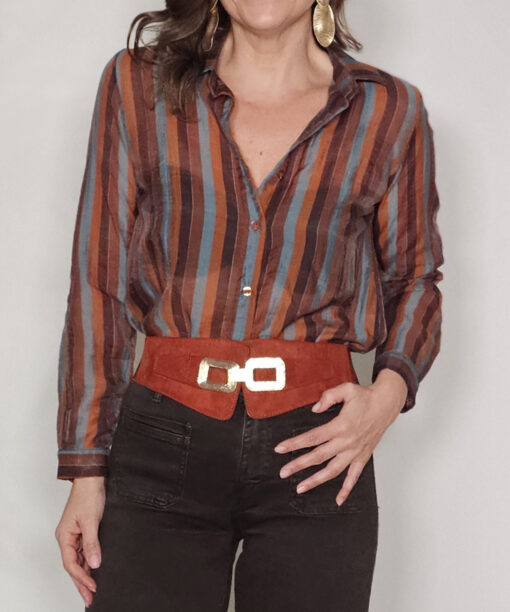 Alternative view of Camisa Rayas Macedonia