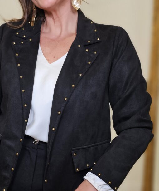Chaqueta antelina tachas Viena - Imagen 3