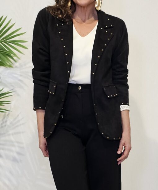 Alternative view of Chaqueta antelina tachas Viena