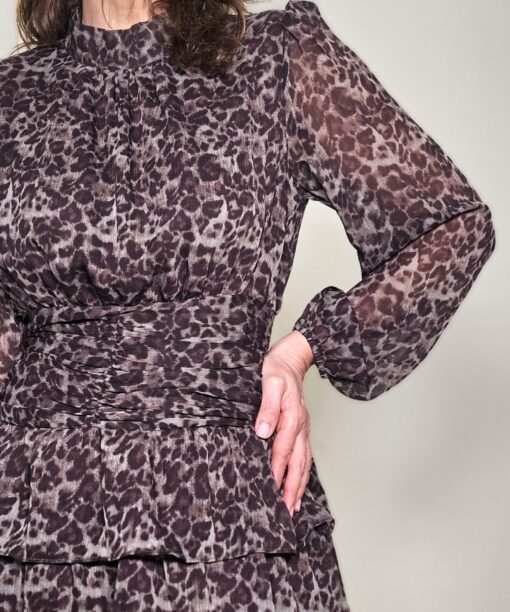 Vestido volantes leopardo - Imagen 6